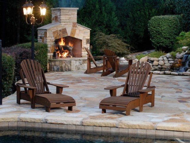 outdoor fire place